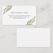 D'accompagnement Carte d'annonce de verdure (Devant / Derrière)