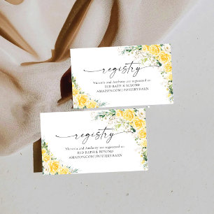 D'accompagnement Carte d'annonce florale jaune élégante incluse dan
