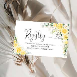 D'accompagnement Carte d'annonce florale jaune élégante incluse dan