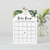 D'accompagnement Carte de Baby shower de de Bingo Tropical Feuille (Debout devant)