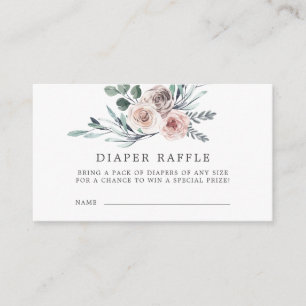 D'accompagnement Carte de Baby shower de de Rose Boho Diaper