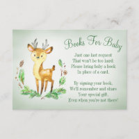 Carte de Baby shower de Deer Woodland Apportez Un