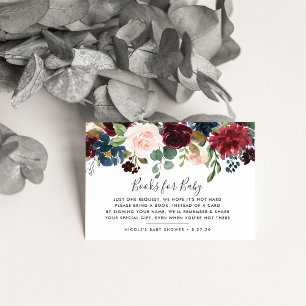 D'accompagnement Carte de Baby shower de demande de carnet en fleur