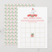 D'accompagnement Carte de Baby shower de Noël Elephant (Devant / Derrière)