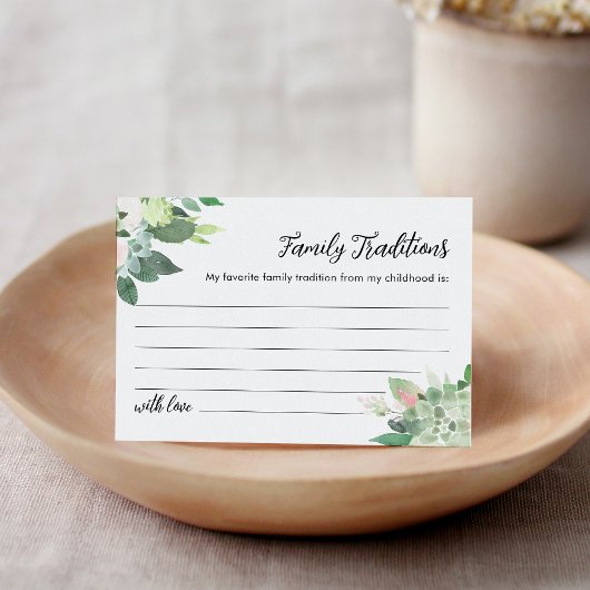 D'accompagnement Carte de Baby shower DEVON Green Family Traditions