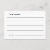 D'accompagnement Carte de Baby shower HARLOW Time Capsule (Devant)