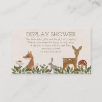 Carte de Baby shower moderne Woodland Display