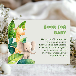 D'accompagnement Carte de baby shower Safari animal watercolor
