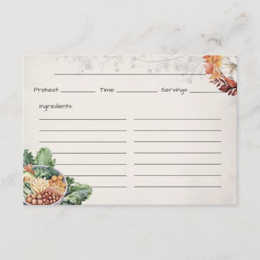 D'accompagnement Carte de base Soup Du Jour Recette (Devant)