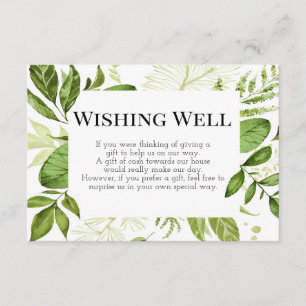 D'accompagnement Carte de bien-être, Carte Mariage verte, Vert