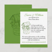 D'accompagnement Carte de bien-être pour Mariage vert et blanc (Devant / Derrière)