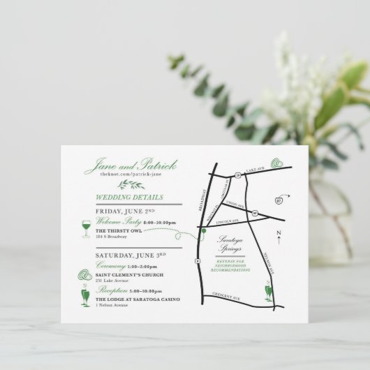 D'accompagnement Carte de bienvenue de mariage sur mesure pour JANE (Debout devant)