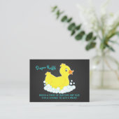 D'accompagnement Carte de billet Chalkboard Roubber Ducky Diaper Ra (Debout devant)