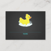 D'accompagnement Carte de billet Chalkboard Roubber Ducky Diaper Ra (Dos)