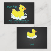 D'accompagnement Carte de billet Chalkboard Roubber Ducky Diaper Ra (Devant / Derrière)