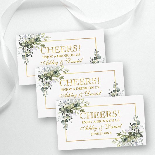 D'accompagnement Carte de billet de boisson de réception de mariage