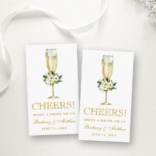 D'accompagnement Carte de billet Watercolor White Floral Mariage Dr