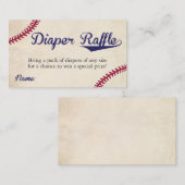 D'accompagnement Carte de billets de baseball Thème Diaper Raffle V (Devant / Derrière)