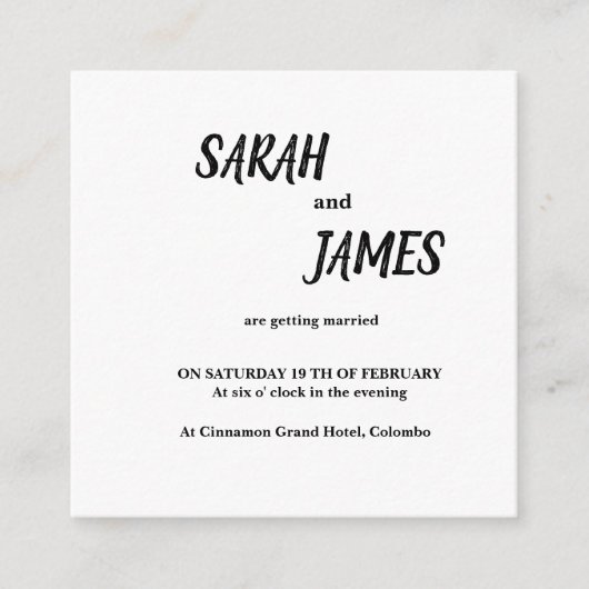 D'accompagnement Carte de boîtier 2,5 pouces x 2,5 pouces (Devant)