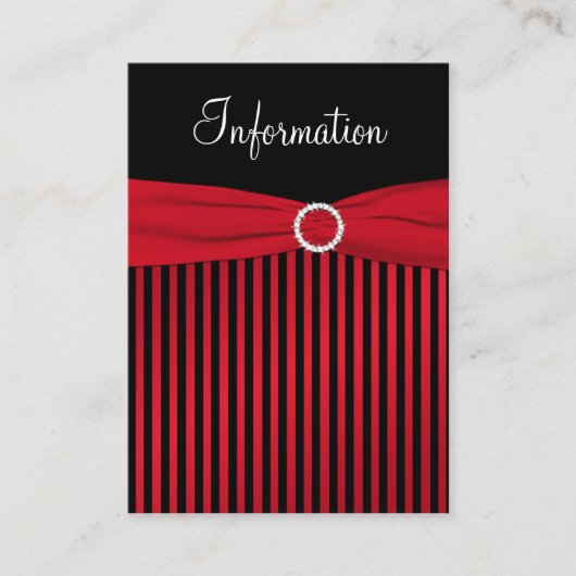 D'accompagnement Carte de boîtier à rayures rouge et noir (Devant)