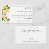 D'accompagnement Carte de boîtier au citron floral (Devant / Derrière)