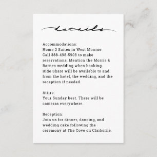 D'accompagnement Carte de boîtier avec lettres à la main chic