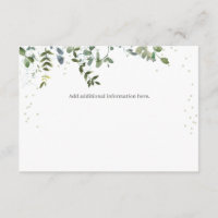 Carte de boîtier Baby shower Eucalyptus