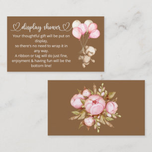 D'accompagnement Carte de boîtier Baby shower pour bébé ours en pel