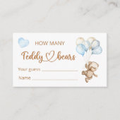 D'accompagnement Carte de boîtier Baby shower pour bébé ours en pel (Devant)