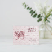 D'accompagnement Carte de boîtier Baby shower pour bébé rose (Debout devant)