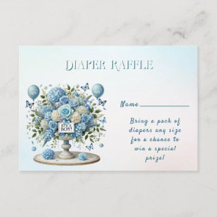 D'accompagnement Carte de boîtier Baby shower Vase Floral Blanc Ble