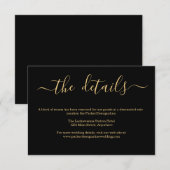 D'accompagnement Carte de boîtier Black & Gold (Devant / Derrière)