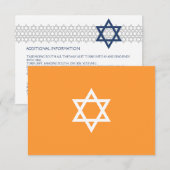 D'accompagnement Carte de boîtier bleu Mitzvah Star (Devant / Derrière)