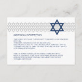 D'accompagnement Carte de boîtier bleu Mitzvah Star (Dos)