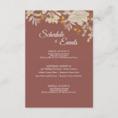 D'accompagnement Carte de boîtier Boho Horaire Boho Automne Dusty R (Devant)