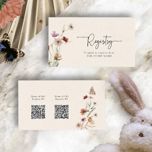 D'accompagnement Carte de boîtier Boho Registry QR Codes