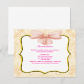 D'accompagnement Carte de boîtier Bow Rose (Devant / Derrière)