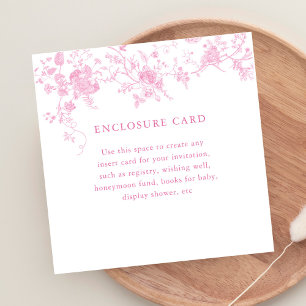 D'accompagnement Carte de boîtier Carré Vintage rose Toile