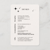 D'accompagnement Carte de boîtier céleste d'ivoire moderne OLIVIA (Devant)