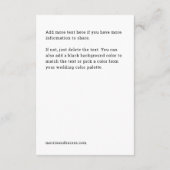 D'accompagnement Carte De Boîtier Chic Lettré "Réception" (Dos)