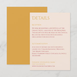 D'accompagnement Carte de boîtier chic pour roulettes et moutarde