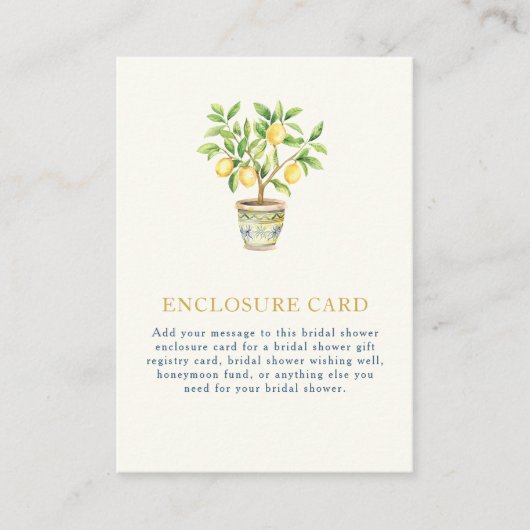 D'accompagnement Carte de boîtier citron (Devant)