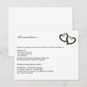 D'accompagnement Carte de boîtier Coeurs Diamants Noir & Blanc (Devant / Derrière)