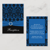 D'accompagnement Carte de boîtier couleur bleu et noir Damas (Devant / Derrière)