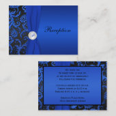 D'accompagnement Carte de boîtier couleur bleu et noir Damas II (Devant / Derrière)