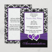 D'accompagnement Carte de boîtier couleur noir blanc pourpre (Devant / Derrière)