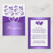 D'accompagnement Carte de boîtier couleur violet blanc RIBBON IMPRI (Devant / Derrière)