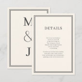 D'accompagnement Carte de boîtier Crème minimalisme moderne (Devant / Derrière)