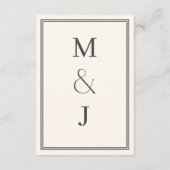 D'accompagnement Carte de boîtier Crème minimalisme moderne (Dos)