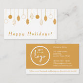D'accompagnement Carte de boîtier d'affaires Happy Holidays (Devant / Derrière)